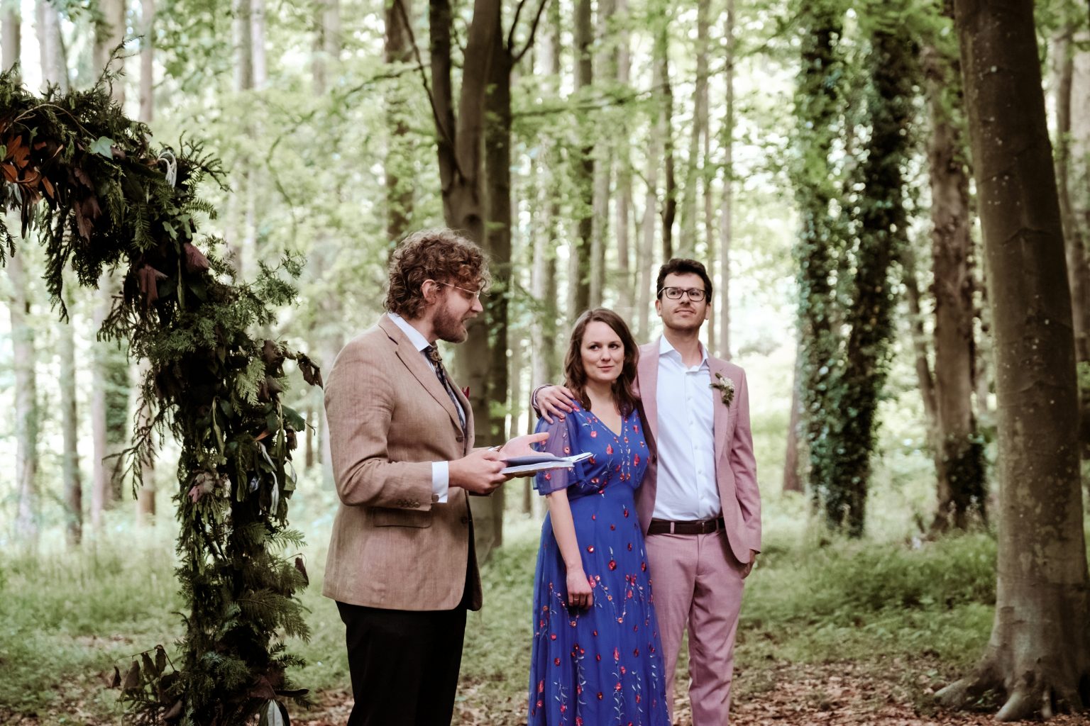 Evenley Wood Garden Wedding Photography - Woodland Civil Partnership in Northamptonshire