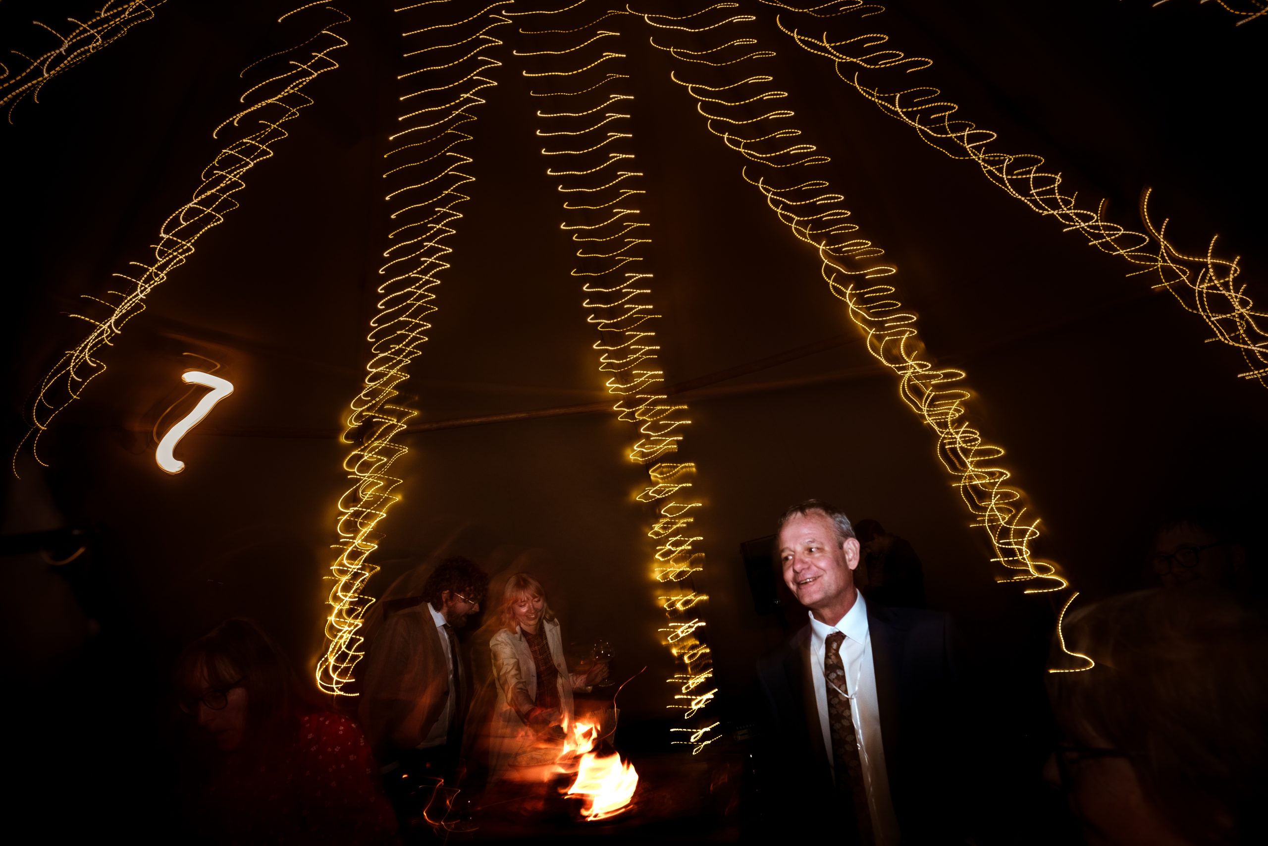 Light trails with on camera flash and low shutter speed
