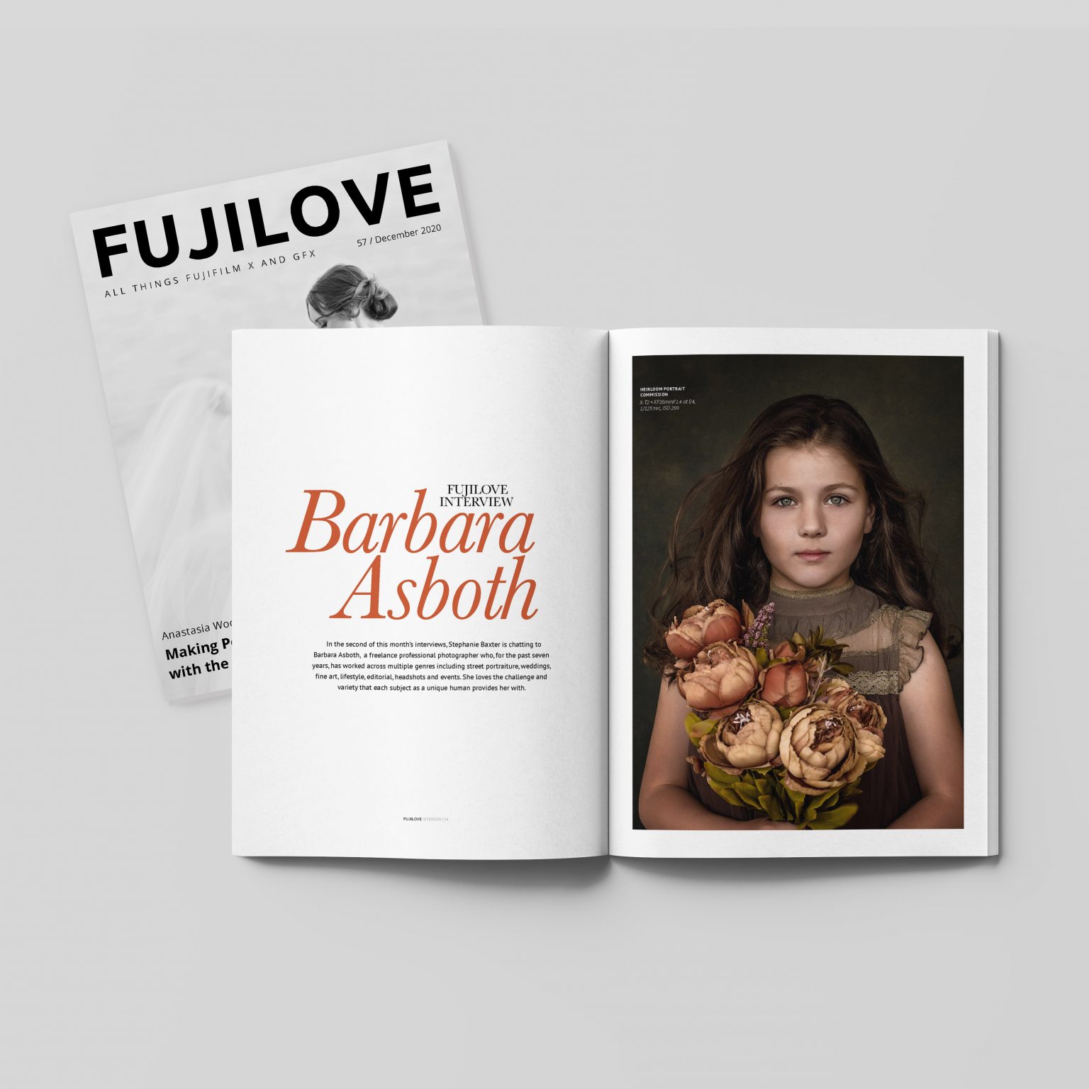 Barbara Asboth Photography interview in FUJILOVE magazine, December 2020