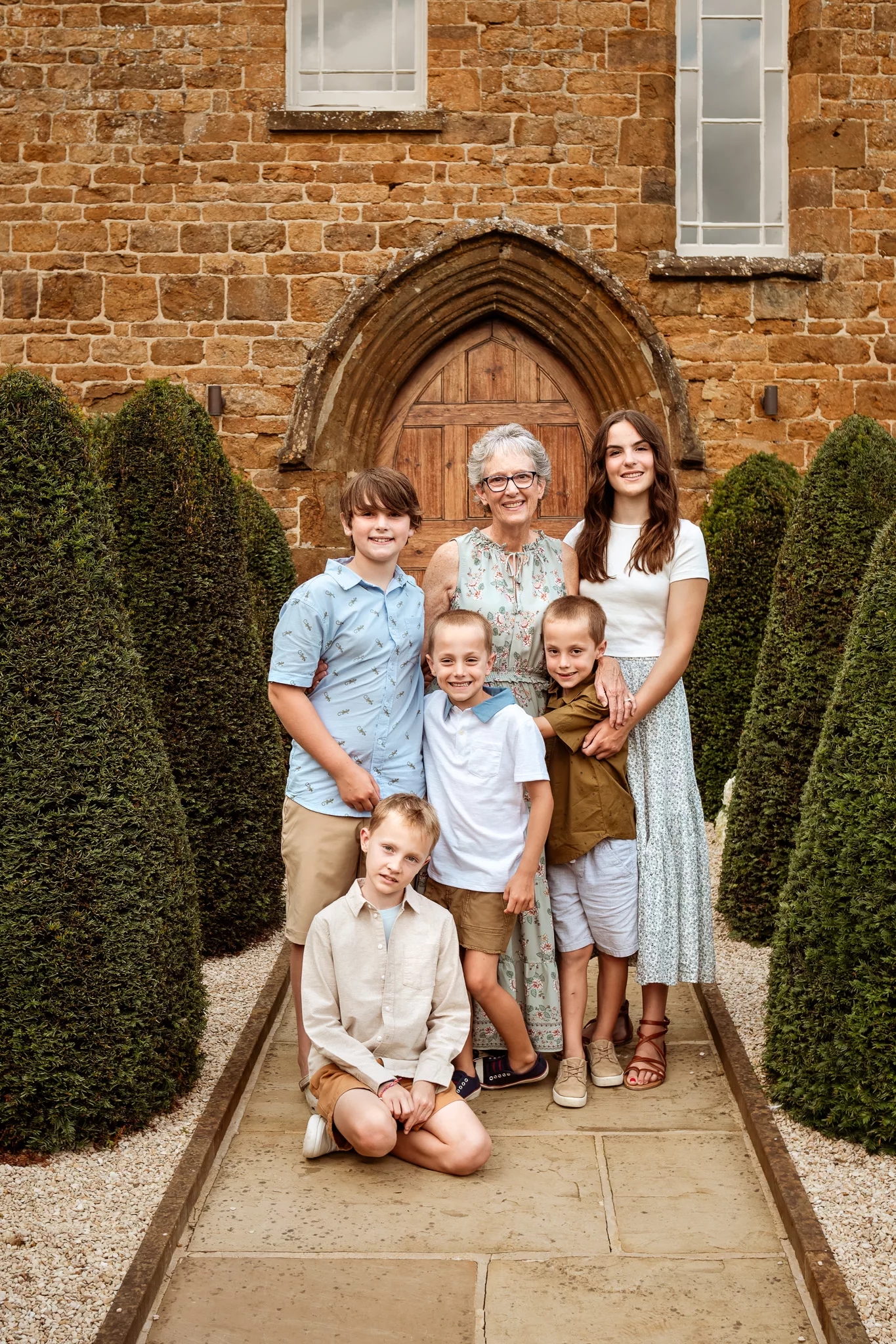 A family reunion photographed in the Cotswolds