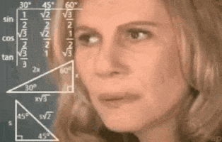 Confused maths lady GIF