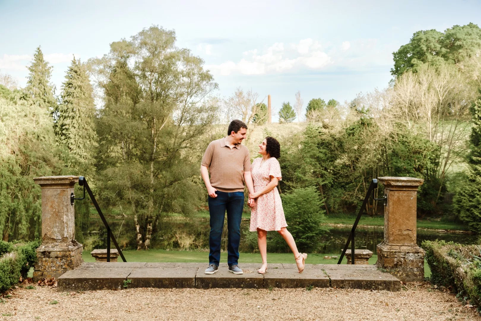 Wroxton Abbey Fairleigh Dickinson College Proposal Couple Photography near Banbury Cotswolds