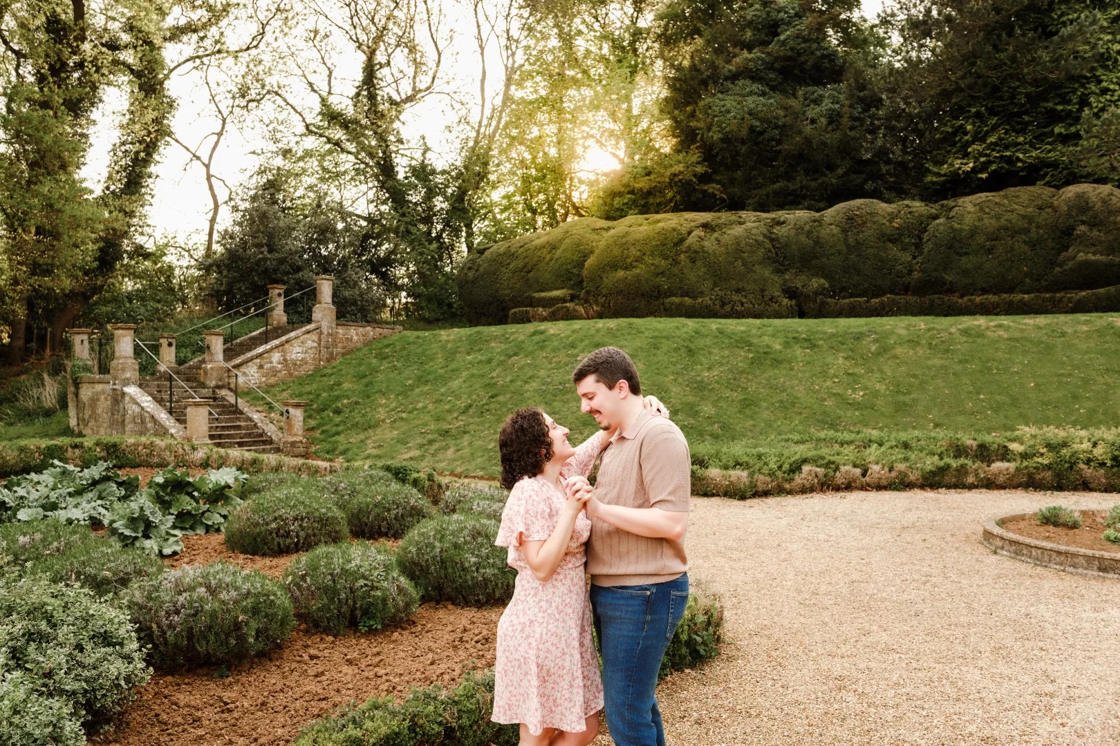 Wroxton Abbey Fairleigh Dickinson College Proposal Couple Photography near Banbury Cotswolds