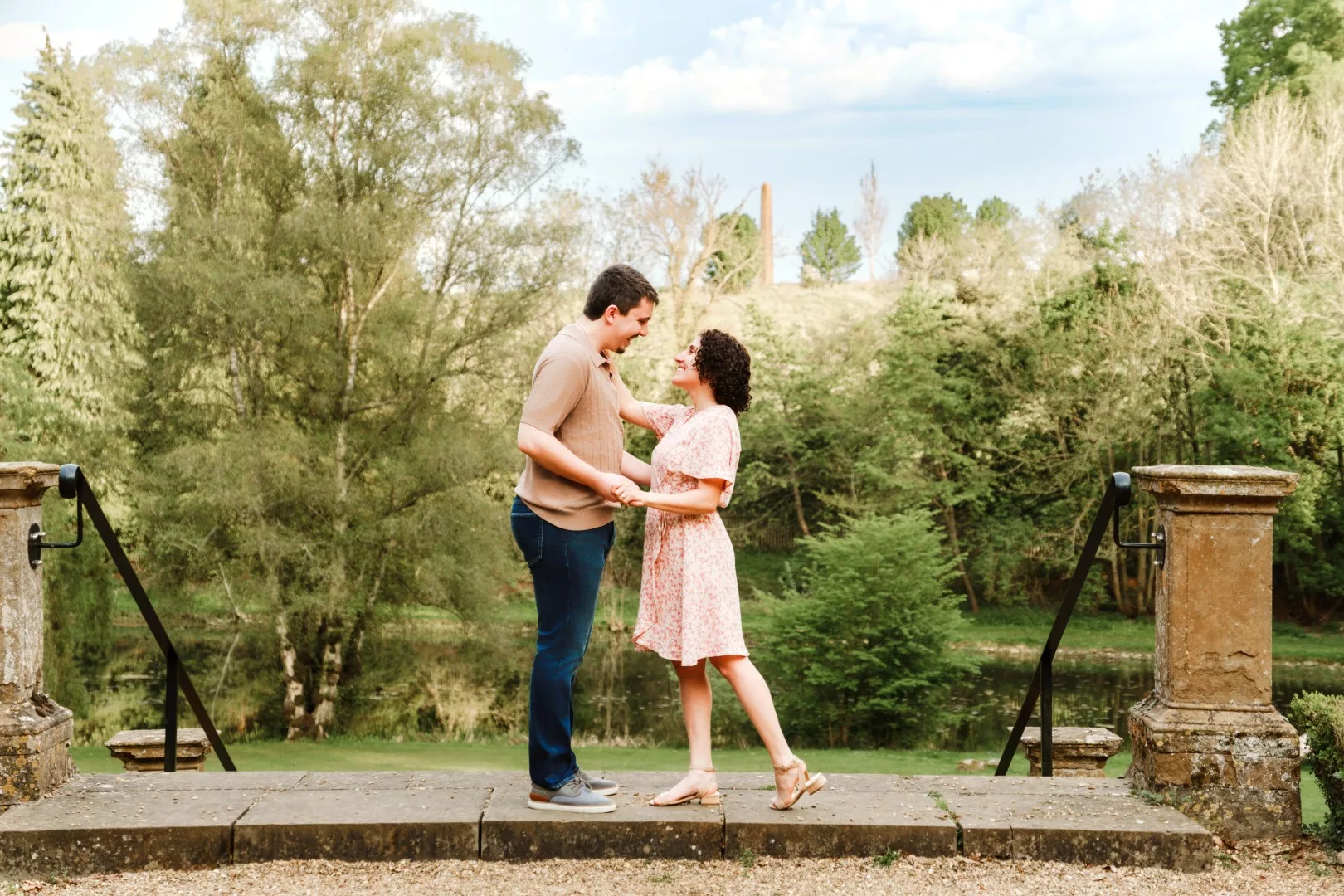 Wroxton Abbey Fairleigh Dickinson College Proposal Couple Photography near Banbury Cotswolds