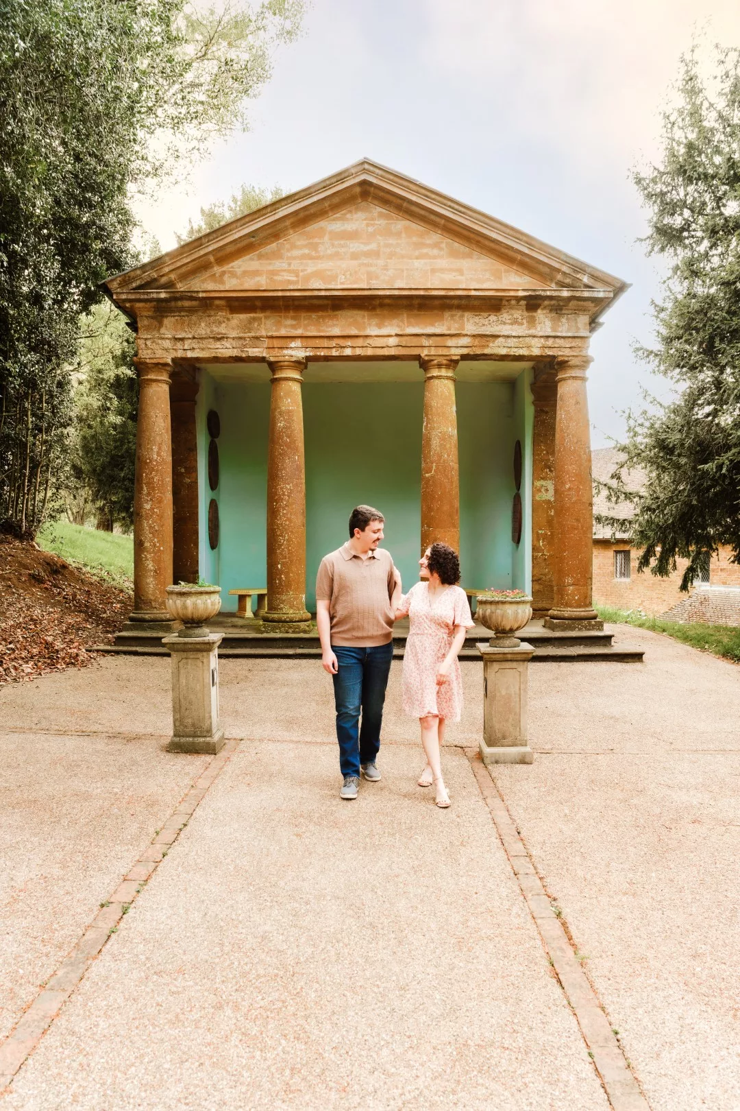 Wroxton Abbey Fairleigh Dickinson College Proposal Couple Photography near Banbury Cotswolds