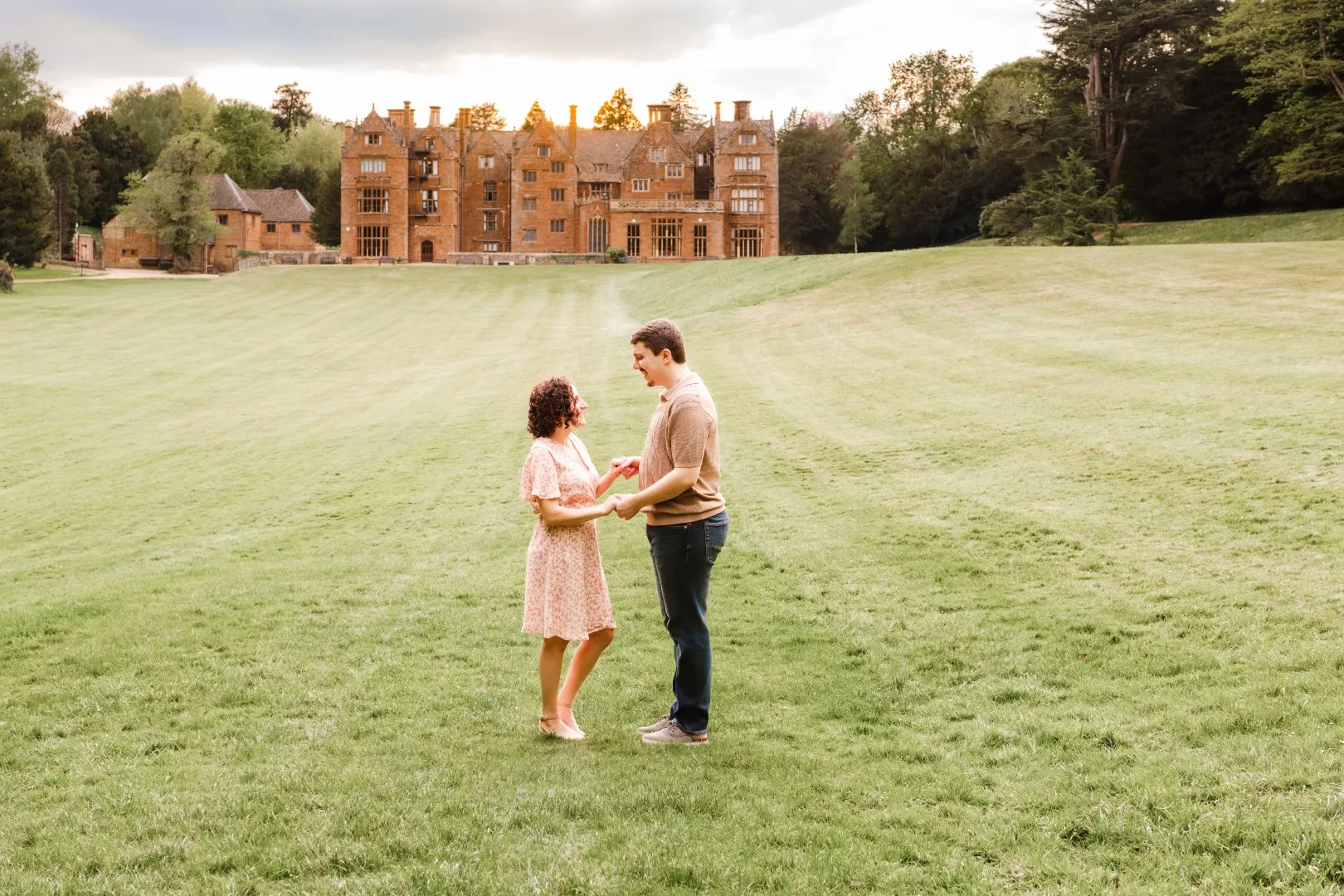 Wroxton Abbey Fairleigh Dickinson College Proposal Couple Photography near Banbury Cotswolds