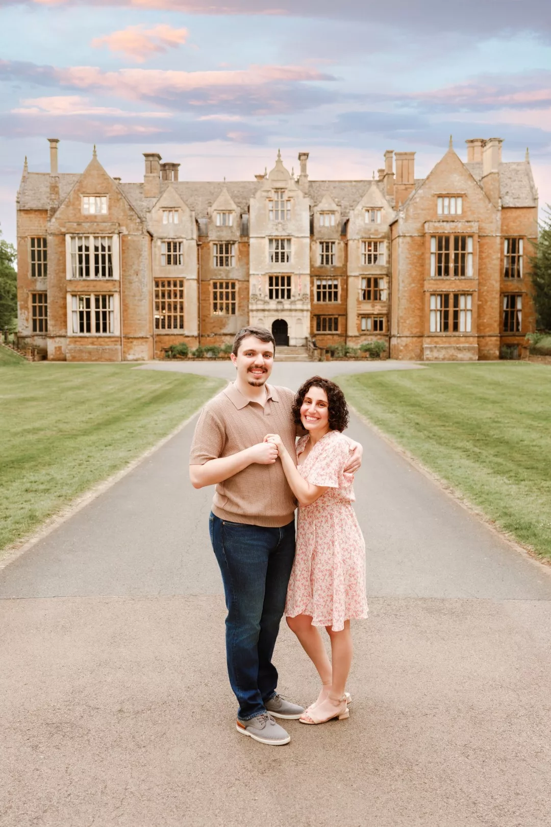Wroxton Abbey Fairleigh Dickinson College Proposal Couple Photography near Banbury Cotswolds