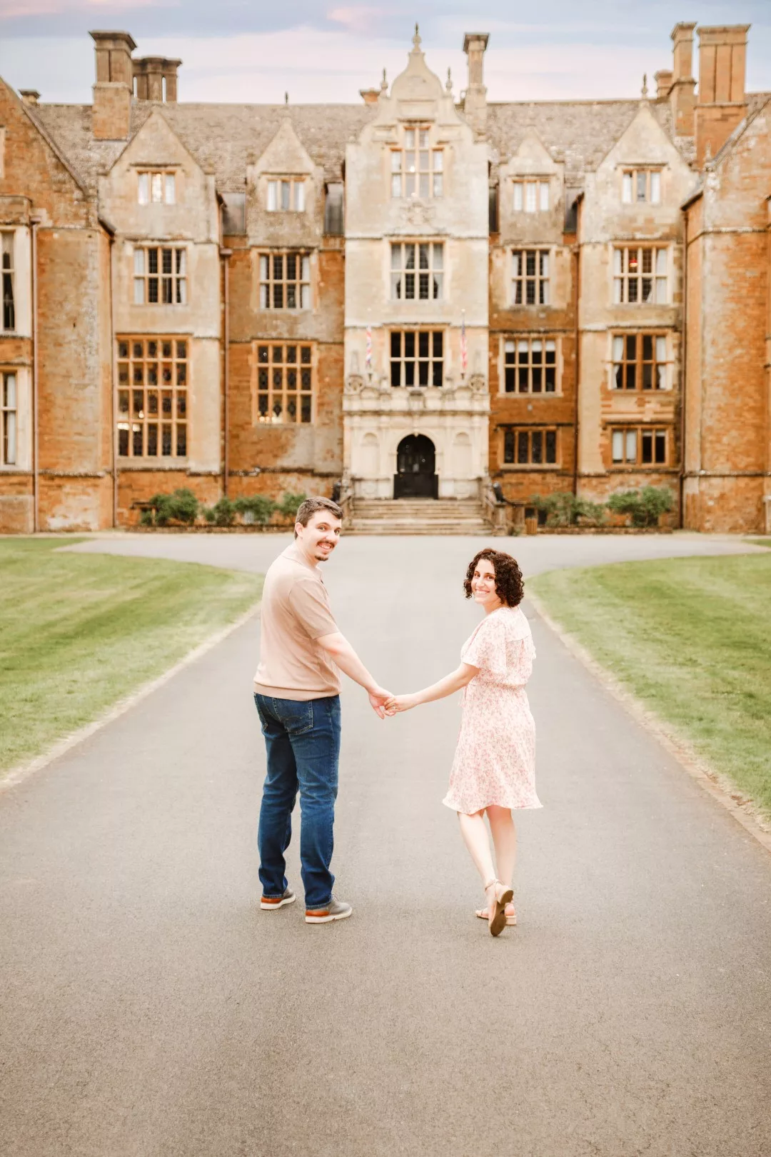 Wroxton Abbey Fairleigh Dickinson College Proposal Couple Photography near Banbury Cotswolds