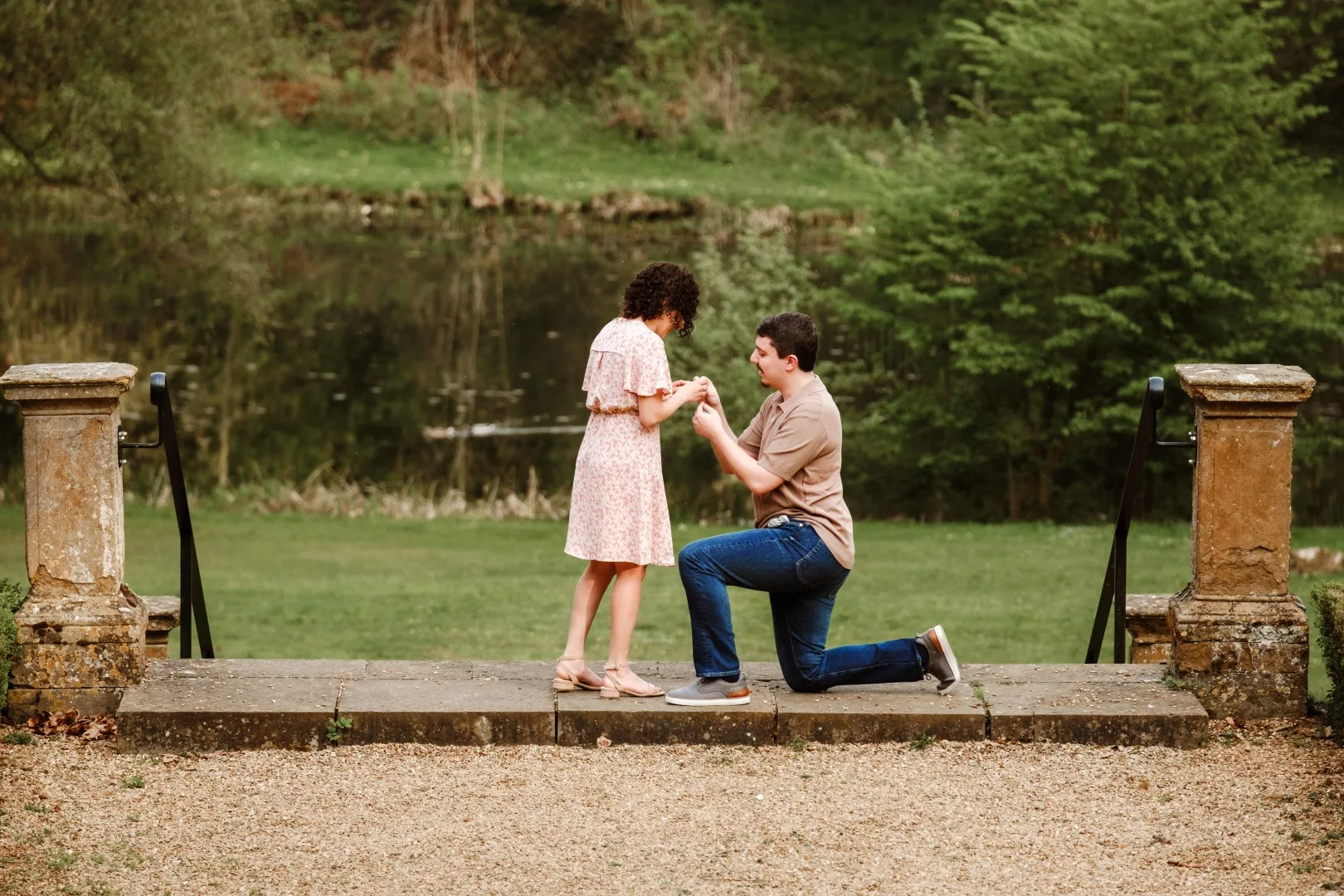 Wroxton Abbey Fairleigh Dickinson College Proposal Couple Photography near Banbury Cotswolds